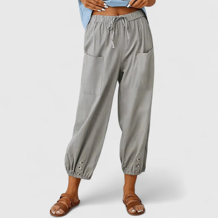 Jolie | Women’s Wide-Leg Pants with Elastic Waist