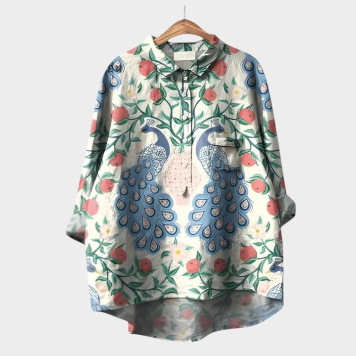 Women’s Floral Print Blouse - Relaxed FIt