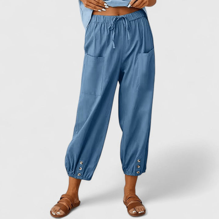 Jolie | Women’s Wide-Leg Pants with Elastic Waist