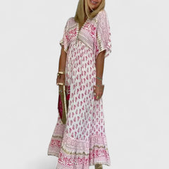 Lyrianna | Women’s Comfortable Maxi Dress with Boho Print