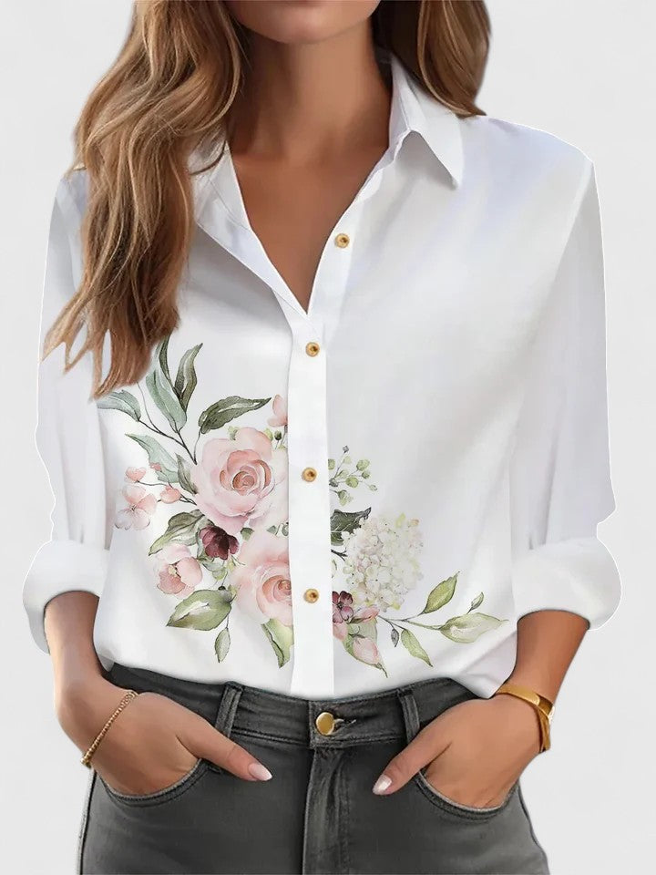 Women’s Loose-fit Blouse with Long Sleeves