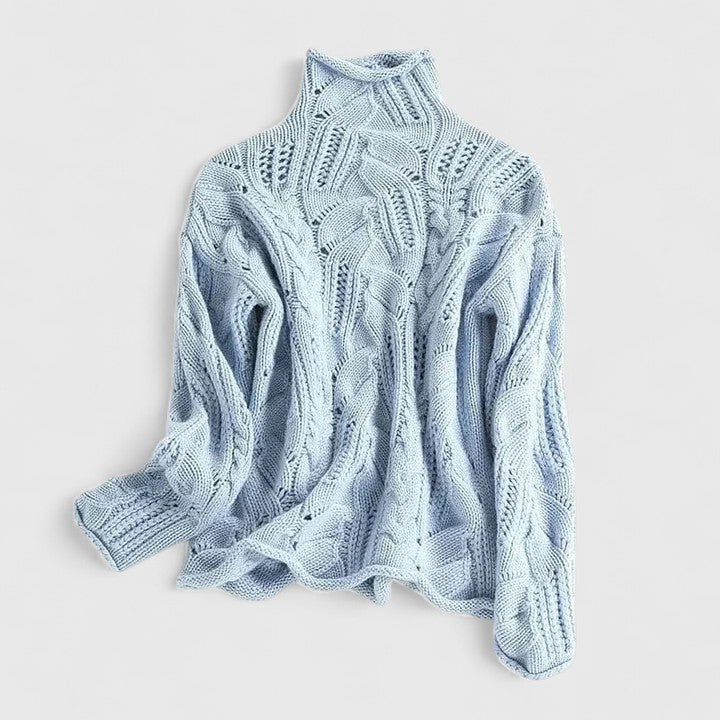 Women’s Cable Knit Sweater with Lightweight Warmth