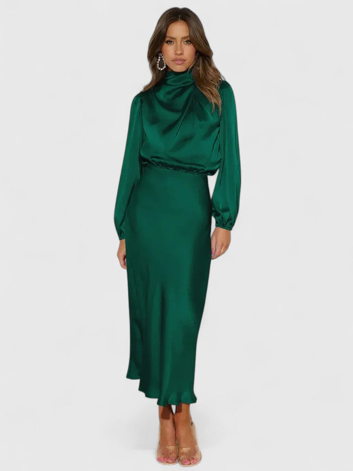 Emryssah | Women’s Elegant Maxi Dress with Lantern Sleeves