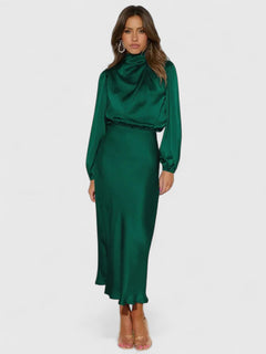Emryssah | Women’s Elegant Maxi Dress with Lantern Sleeves