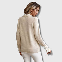 Evee | Women’s Elegant Sweater with Lace Details