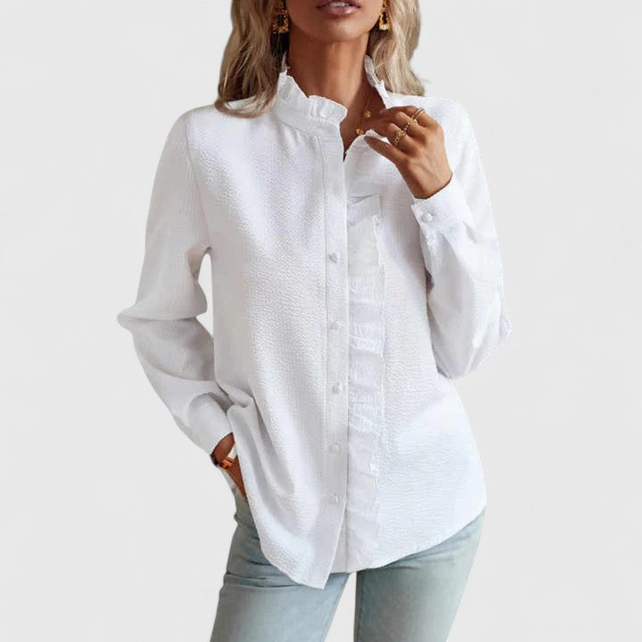 Women’s Sophisticated Blouse with Stand Collar