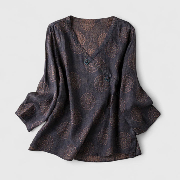 Solene | Women’s Comfortable Blouse with Subtle Embroidery