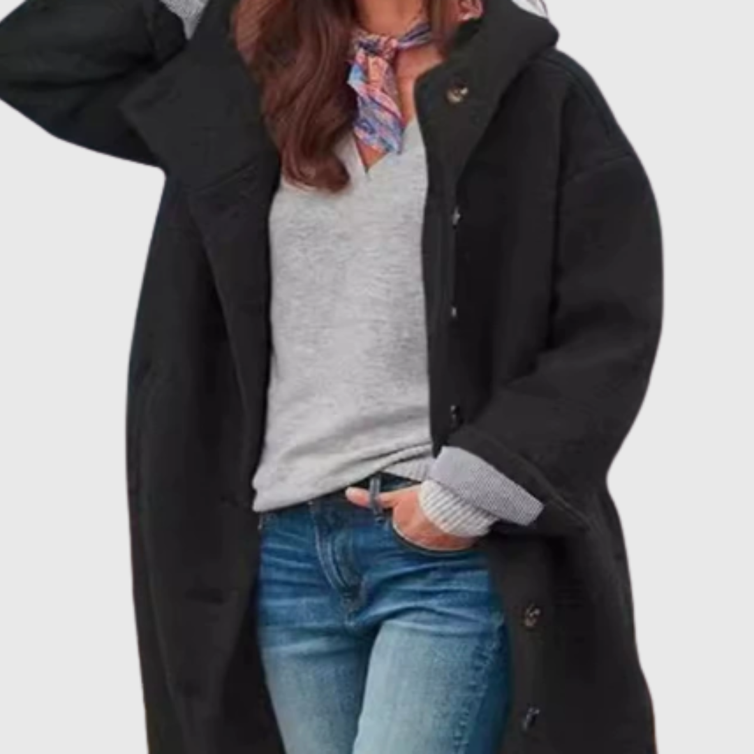Women’s Oversized Coat with Button Fastening