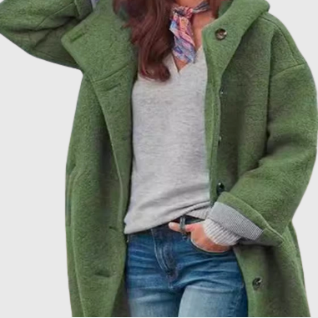 Women’s Oversized Coat with Button Fastening