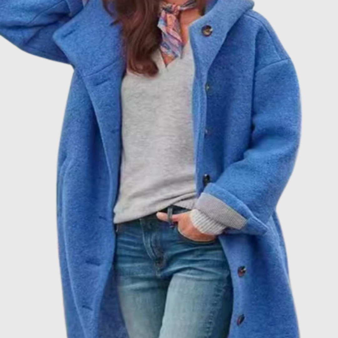 Women’s Oversized Coat with Button Fastening