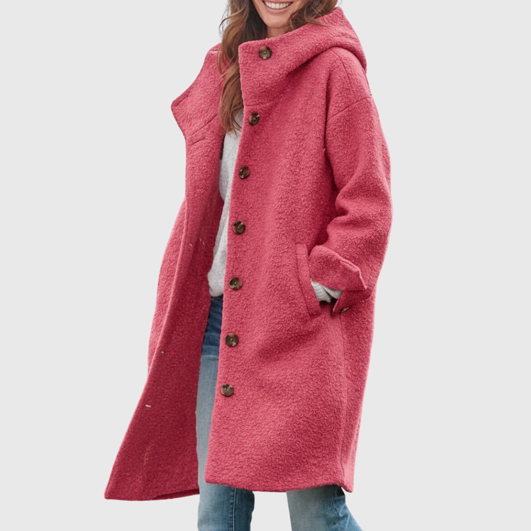 Women’s Oversized Coat with Button Fastening