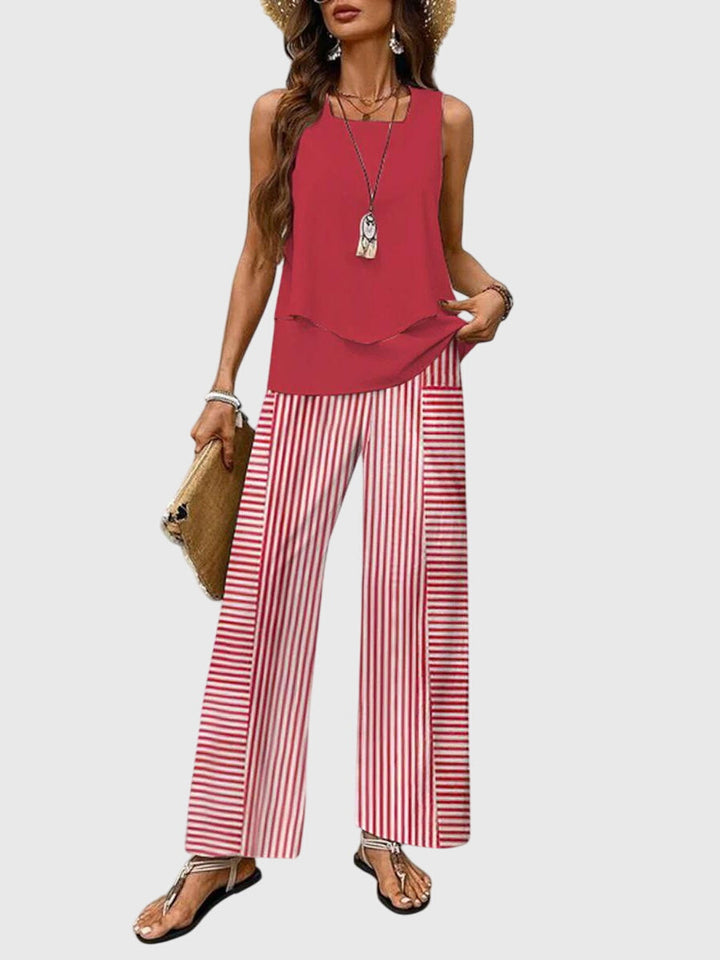 Women’s 2-Piece Summer Set with Square Neckline