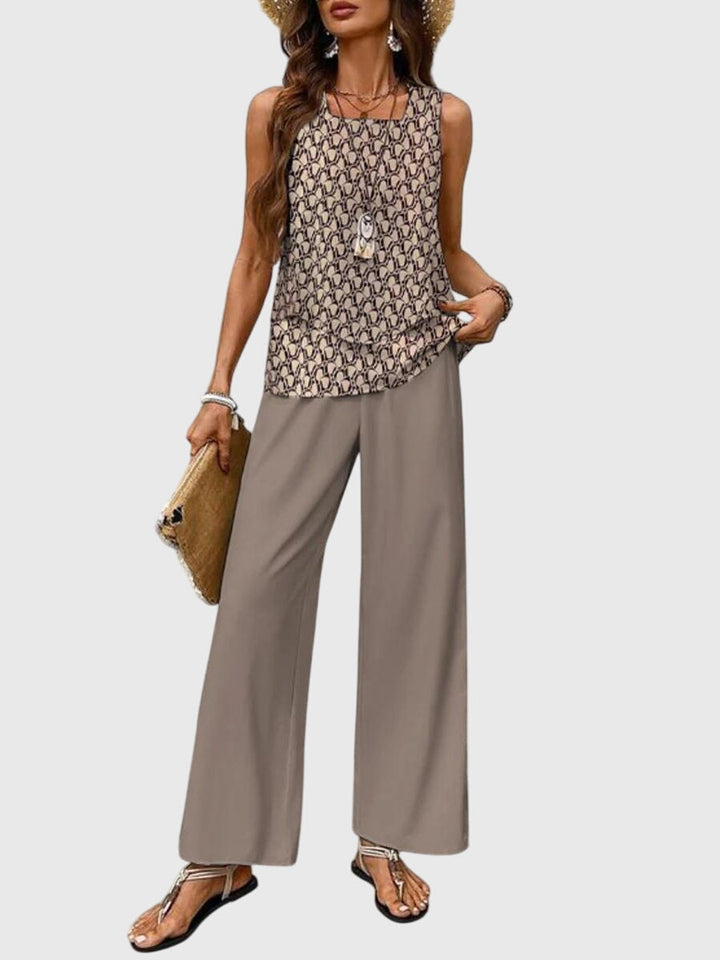 Women’s 2-Piece Summer Set with Square Neckline
