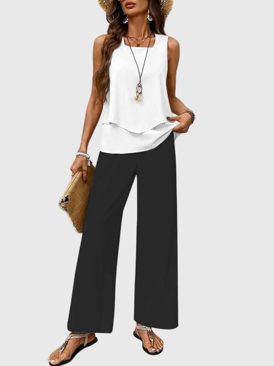 Women’s 2-Piece Summer Set with Square Neckline