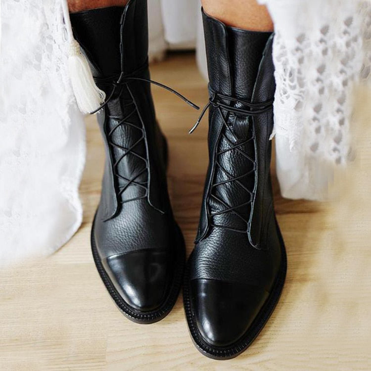 Women’s Ankle Boots - Lace-Up Shoes