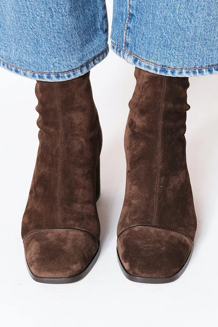 Women’s Block Heeled Boots - Square Toe