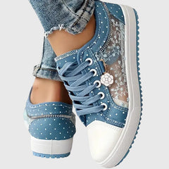 Women’s Blue Orthopedic Sneakers with Arch Support