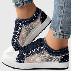 Women’s Blue Orthopedic Sneakers with Arch Support