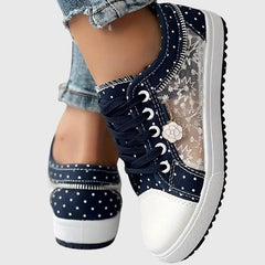 Women’s Blue Orthopedic Sneakers with Arch Support
