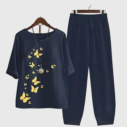 Women’s Boho Butterfly Two-Piece Set
