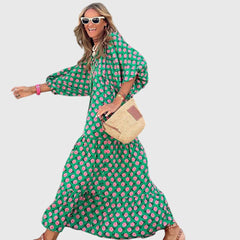 Women’s Boho Maxi Dress - Floral Print