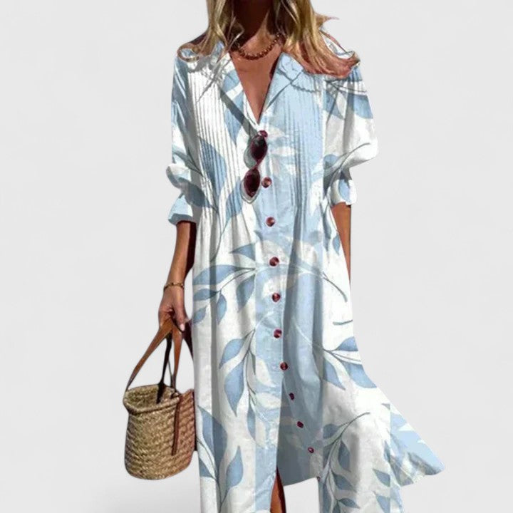 Women’s Boho Maxi Dress with Bold Colors