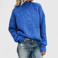 Women’s Cable Knit Sweater with Relaxed Fit