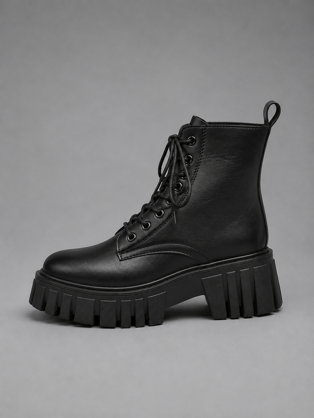Women's Chunky Boots with Deep Tread Sole