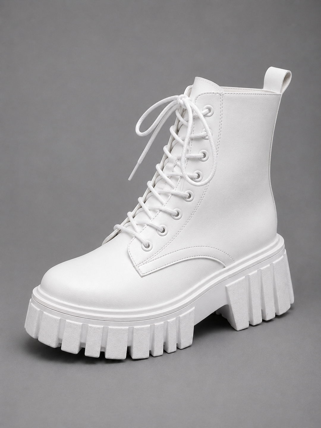 Women's Chunky Boots with Deep Tread Sole