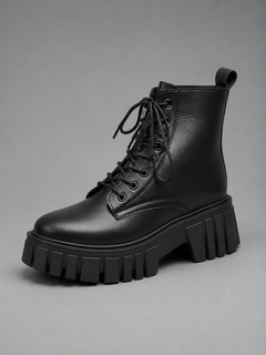 Women's Chunky Boots with Deep Tread Sole