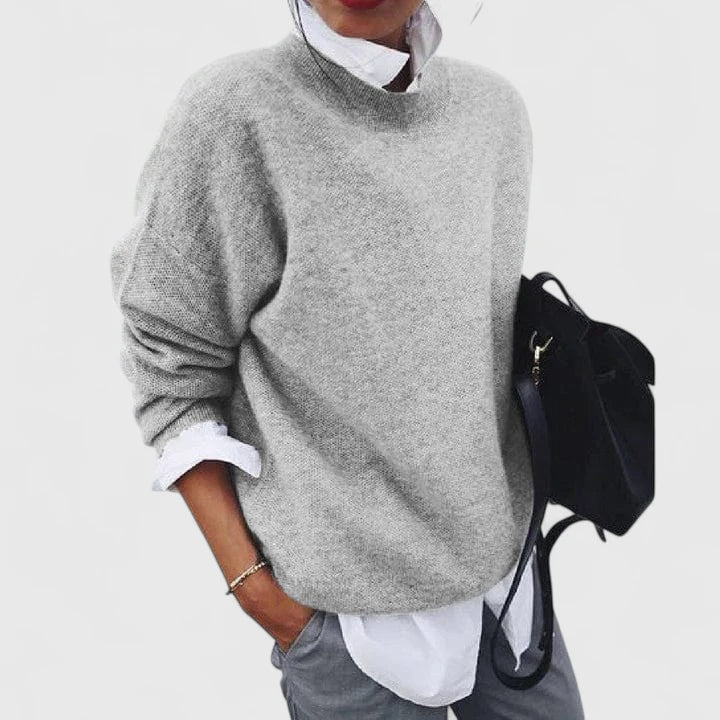 Elodie | Oversized Crew Neck Sweater in Soft Knit