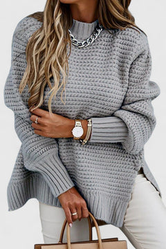 Women’s Comfortable Sweater with Slit Design
