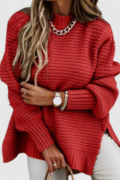 Women’s Comfortable Sweater with Slit Design