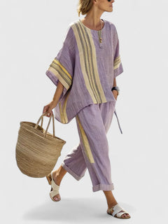 Women’s Comfortable Two-Piece Set with Wrinkle Resistance