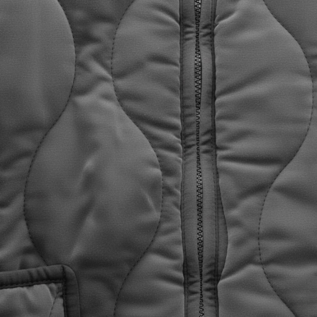 Women's Cotton Padded Jacket with Stand Collar Zipper