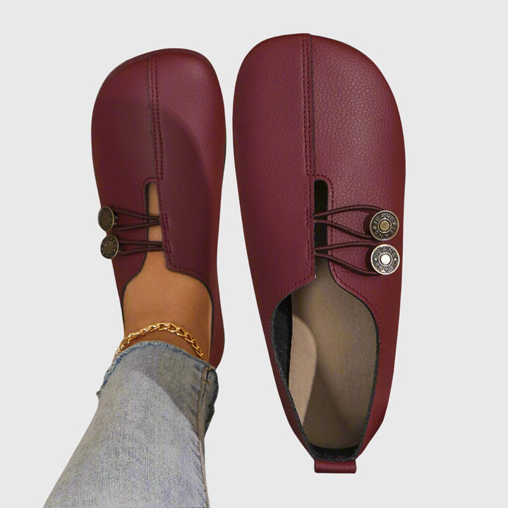 Women’s Daily Comfort Slip-Ons - Comfortable Distressed Round Toe Flats