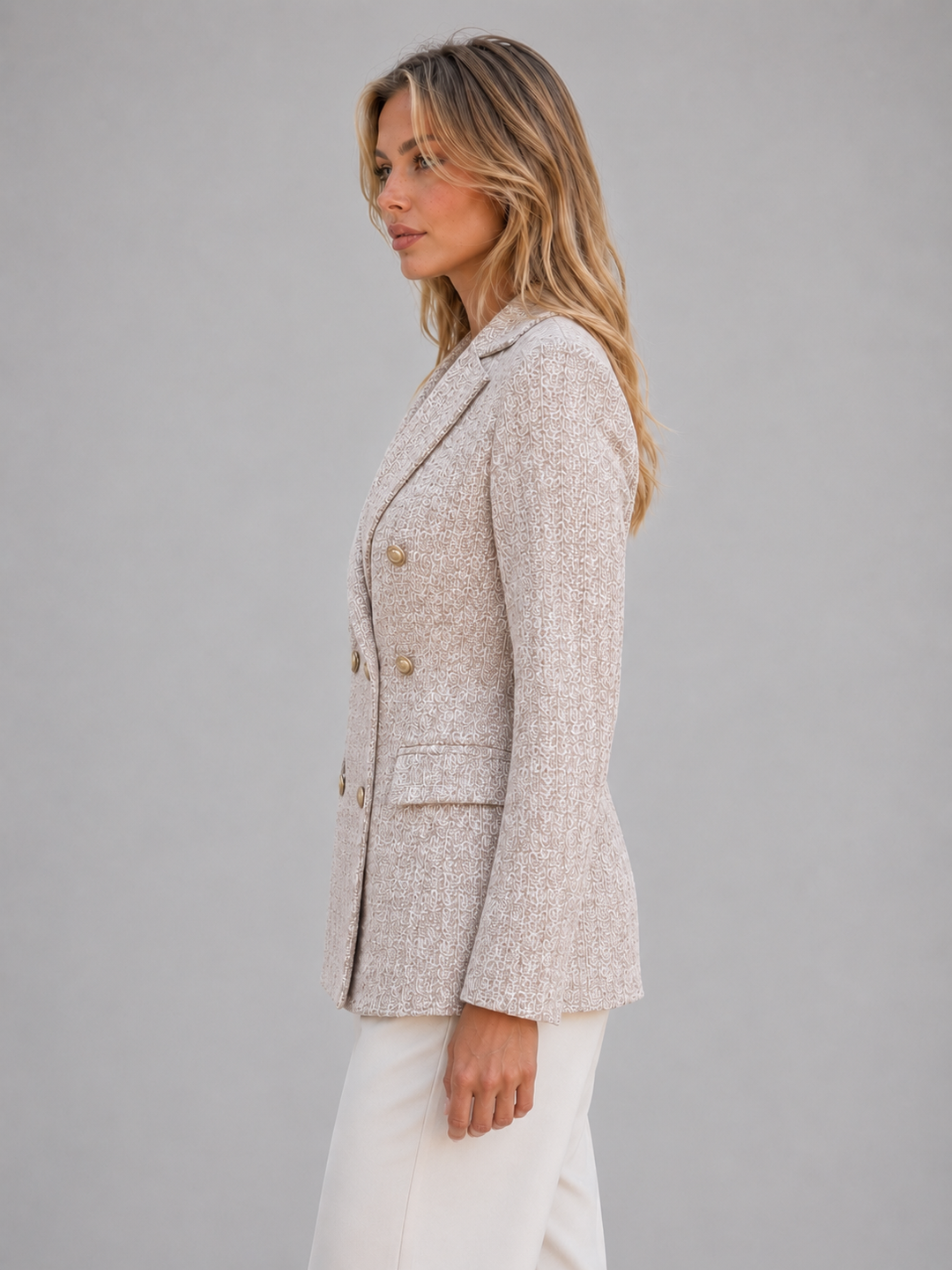 Women’s Double Breasted Blazer -Tailored Smart Jacket