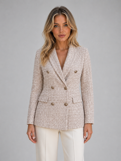 Women’s Double Breasted Blazer -Tailored Smart Jacket