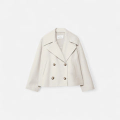 Noelle | Double Breasted Wool Coat with Notch Collar