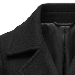 Women's Double Breasted Coat with Turn-down Collar