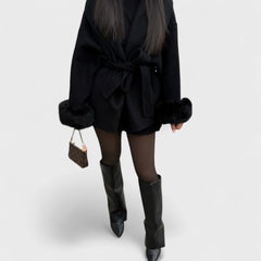 Women’s Elegant Coat with Removable Cuffs