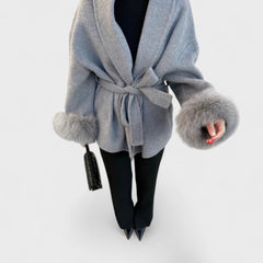 Women’s Elegant Coat with Removable Cuffs