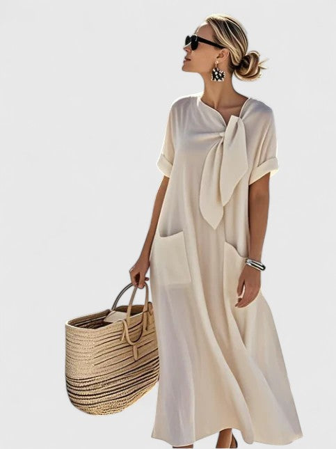 Women’s Elegant Dress - Neck Tie