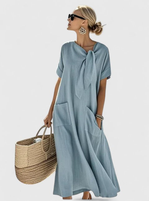 Women’s Elegant Dress - Neck Tie