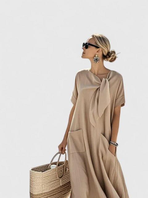 Women’s Elegant Dress - Neck Tie