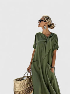 Women’s Elegant Dress - Neck Tie