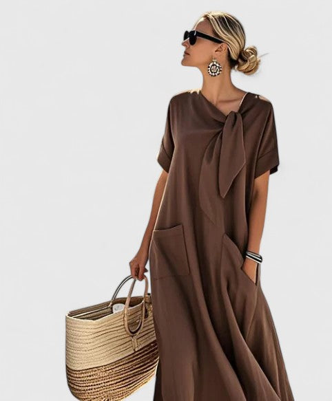 Women’s Elegant Dress - Neck Tie