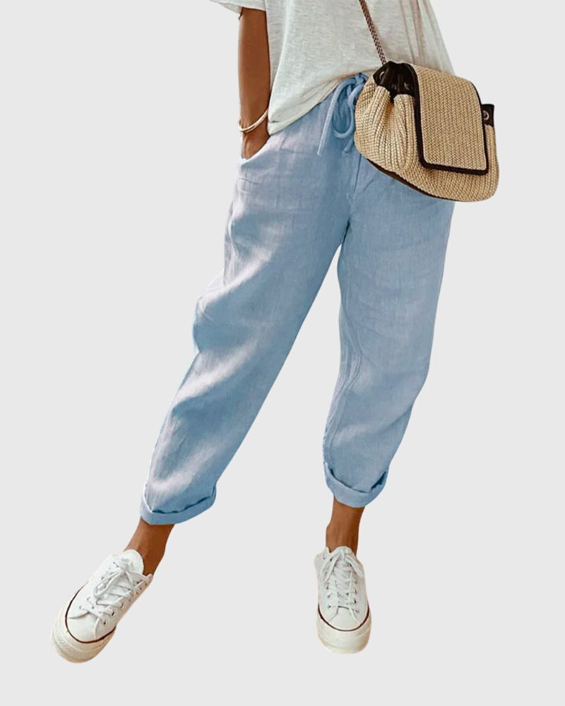 Women’s Elegant Pants with Elastic Waistband