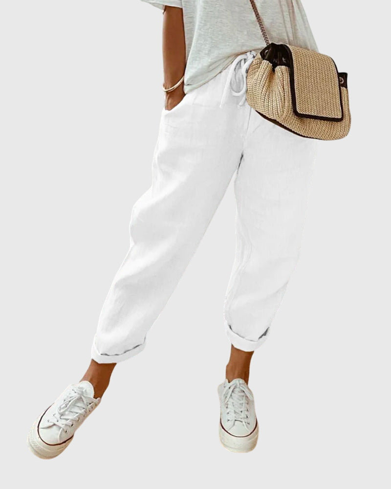 Women’s Elegant Pants with Elastic Waistband