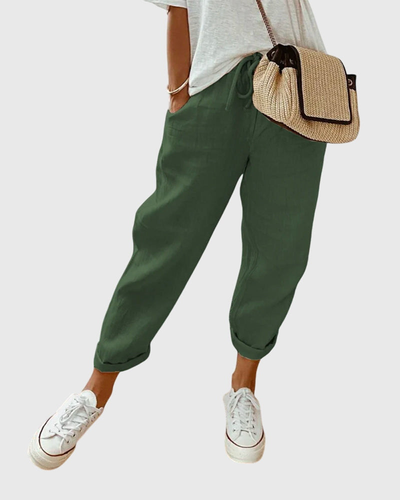 Women’s Elegant Pants with Elastic Waistband
